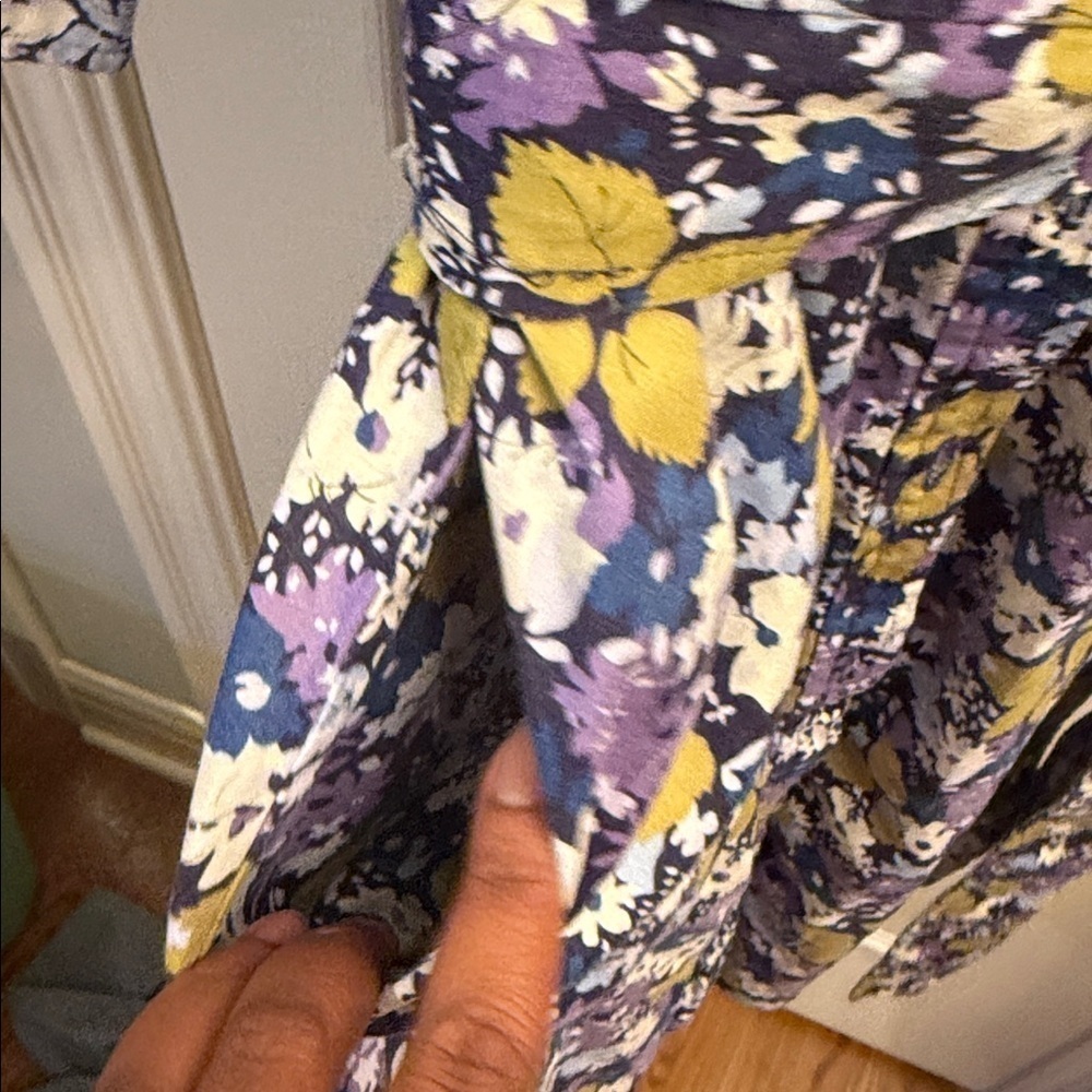 Land’s End blue floral shirt dress size 8 - Picture 4 of 10